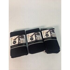 George Control Top Fashion Tights Black Argyle Set of 3 Semi-Sheer NWT